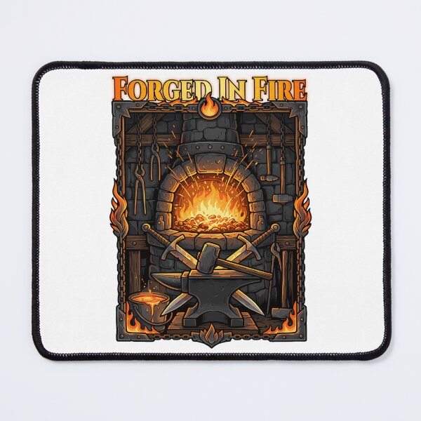 Item preview, Epic Forged In Fire Blacksmith Anvil And Swords Fantasy Art designed and sold by dyonallyhea.