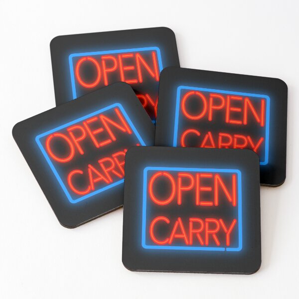 Item preview, Open Carry Neon in Red and Blue (without Border) designed and sold by Karate Octopus.