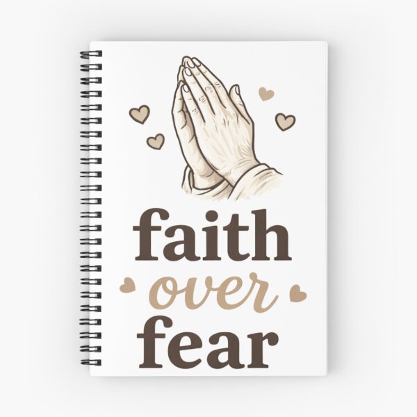 Item preview, Faith Over Fear Praying Hands – Christian Inspirational Typography Art designed and sold by Luvahawb.