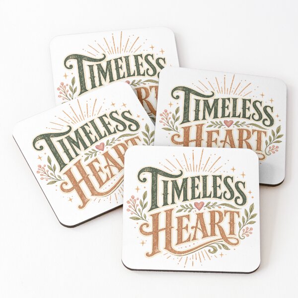 Item preview, Timeless Heart Vintage Floral Typography Romantic Botanical Design designed and sold by inkoutninja.