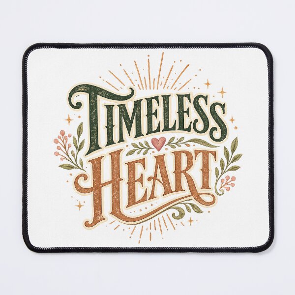 Item preview, Timeless Heart Vintage Floral Typography Romantic Botanical Design designed and sold by inkoutninja.
