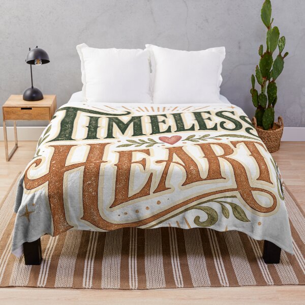 Item preview, Timeless Heart Vintage Floral Typography Romantic Botanical Design designed and sold by inkoutninja.