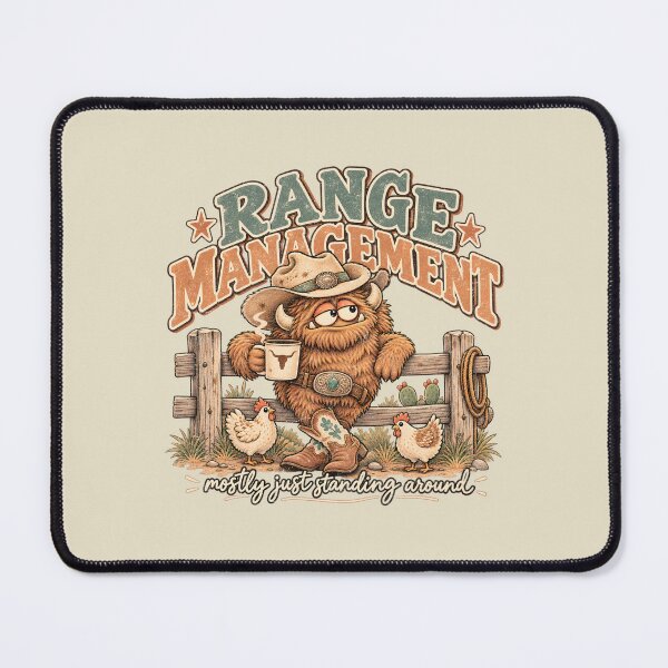 Item preview, Range Management – Lazy Cowboy Monster Humor designed and sold by AwesomeBeyondLimits.