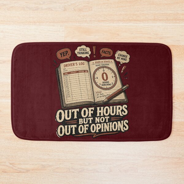 Item preview, Out Of Hours But Not Out Of Opinions Shirt, Funny Truck Driver T-Shirt, Trucker Logbook Humor Tee, Trucker Gift Shirt, Vintage Logbook Graphic designed and sold by TshirtsLabs.
