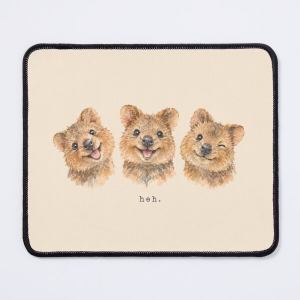 Item preview, Heh Quokka Selfie Trio Smile Watercolor Happy Face designed and sold by Yellowriversss.