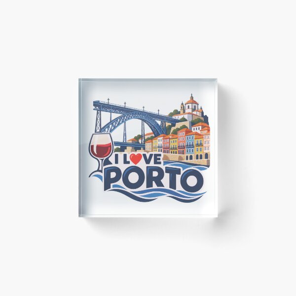 Item preview, I Love Porto Portugal Bridge and Port Wine Design designed and sold by RDproject.