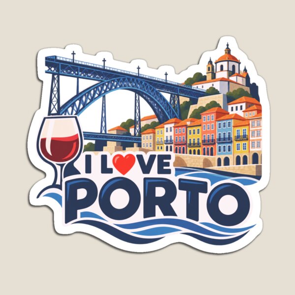 Item preview, I Love Porto Portugal Bridge and Port Wine Design designed and sold by RDproject.