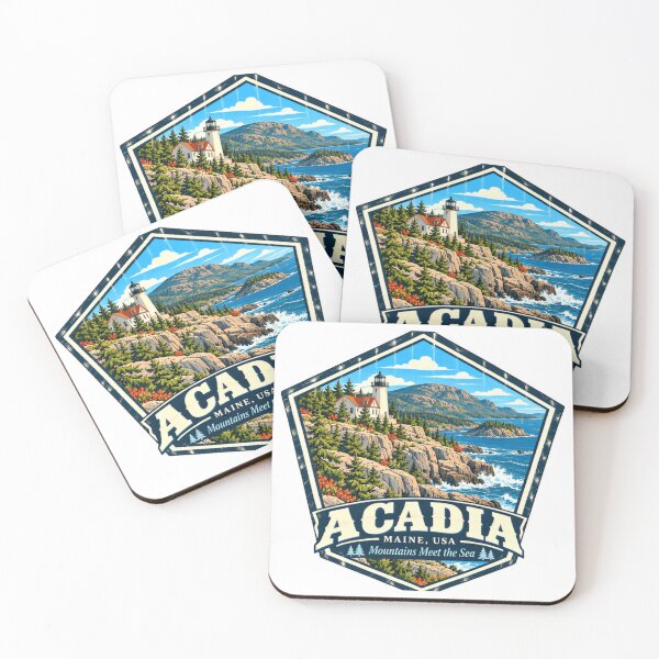 Item preview, Acadia Maine, USA Mountains Meet The Sea National Park Travel Souvenir designed and sold by Simsimah26Parks.