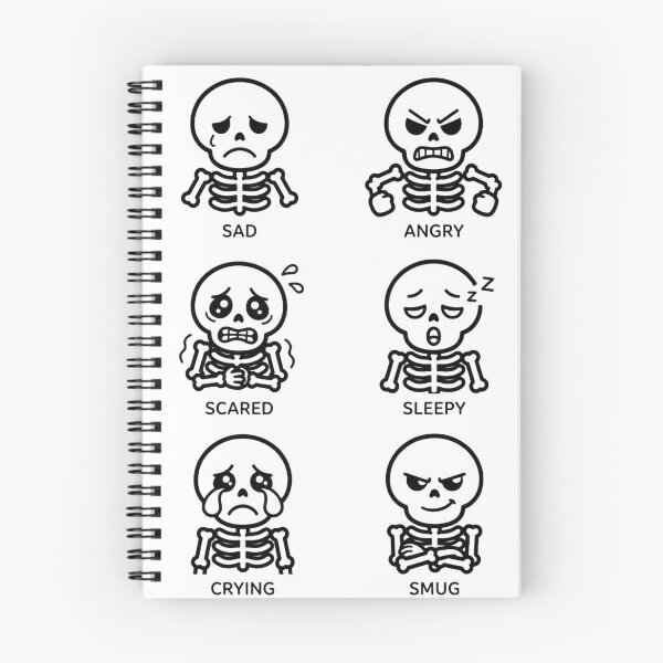 Item preview, Cute Skeleton Emotions Mood Chart – Funny Halloween Skeleton Feelings Expression designed and sold by FestivityFinds.