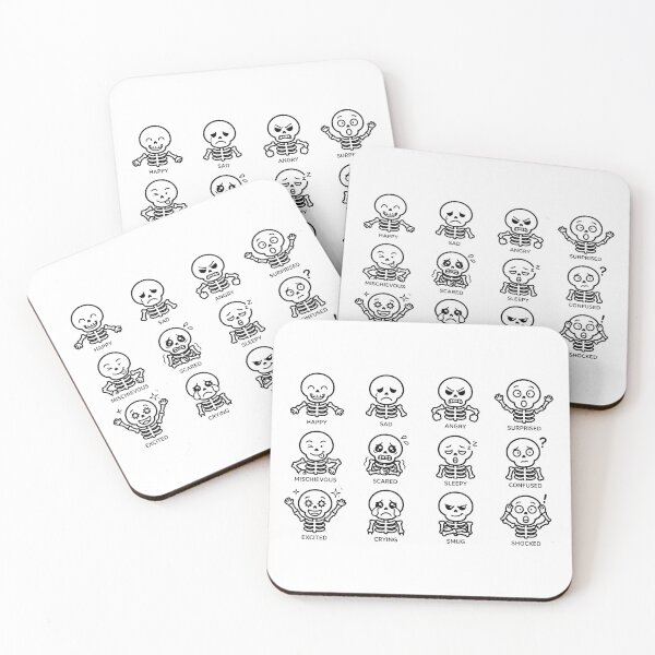 Item preview, Cute Skeleton Emotions Mood Chart – Funny Halloween Skeleton Feelings Expression designed and sold by FestivityFinds.