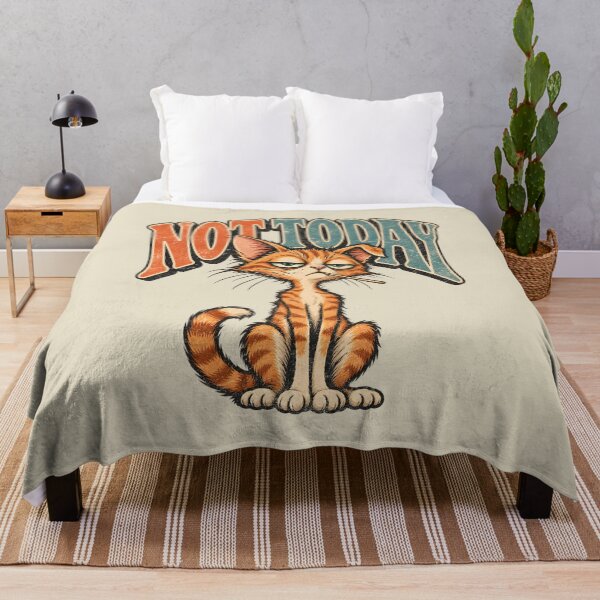 Item preview, Not Today – Sarcastic Orange Tabby Cat designed and sold by AwesomeBeyondLimits.