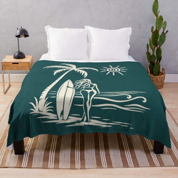 Item preview, Retro Surfer Girl - Vintage Beach designed and sold by JonelCrafts.