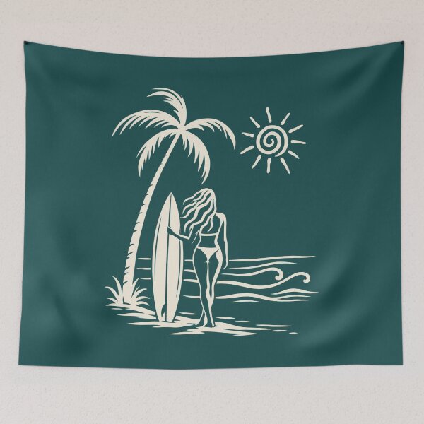 Item preview, Retro Surfer Girl - Vintage Beach designed and sold by JonelCrafts.