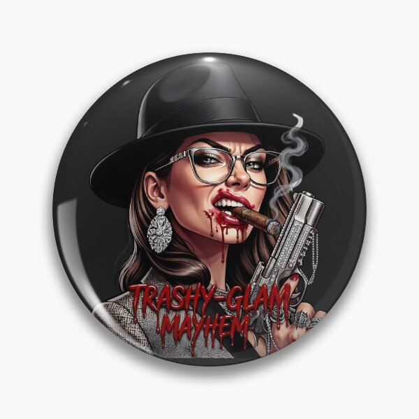 Item preview, Mafia Woman Gun Cigar Blood Halloween designed and sold by Voodoo Store Paranormal Collections.