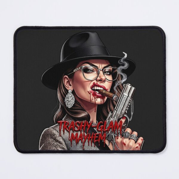 Item preview, Mafia Woman Gun Cigar Blood Halloween designed and sold by Voodoo Store Paranormal Collections.