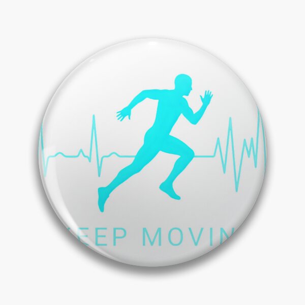 Aperçu de l'œuvre Continuez à bouger – Motivation fitness par le rythme cardiaque du coureur créée et vendue par YOUNG DREAM STORE.