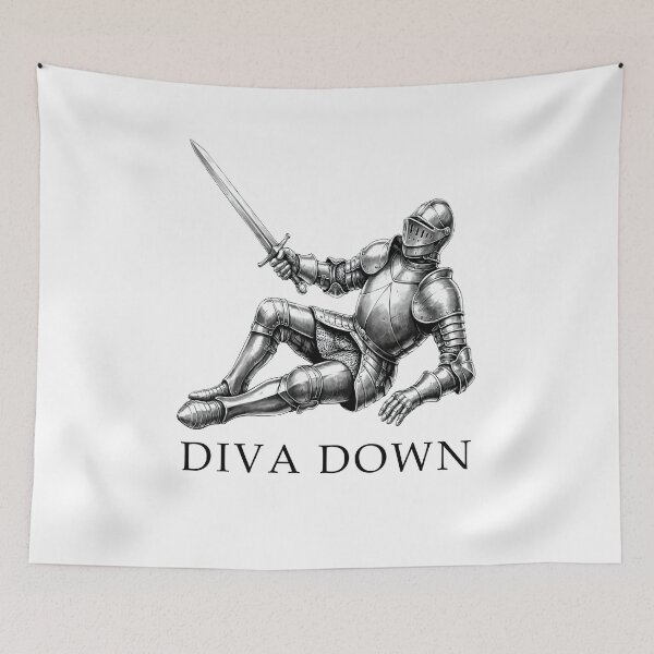 Item preview, Diva Down Knight Meme designed and sold by ellapaintcoast.