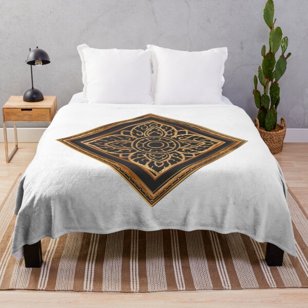 Item preview, Golden Thai Floral Mandala Ornament Luxury Vintage Art designed and sold by MinimalAurashop.