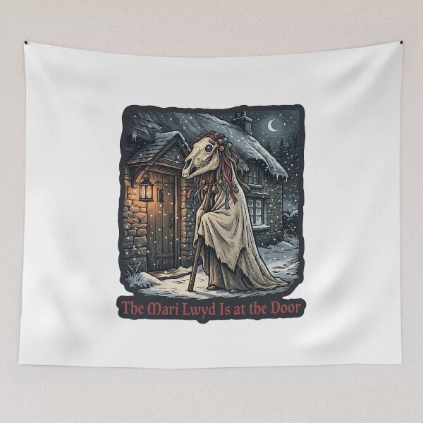 Item preview, Mari Lwyd Navidad galesa — Arte popular de terror designed and sold by TheCalmEdit.