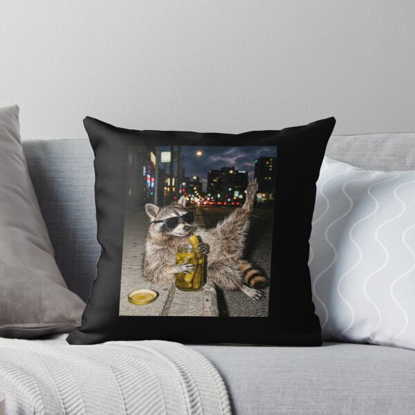 Item preview, Raccoon Eating Pickle Vintage 90s Meme designed and sold by ellapaintcoast.