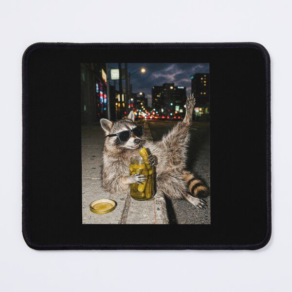 Item preview, Raccoon Eating Pickle Vintage 90s Meme designed and sold by ellapaintcoast.
