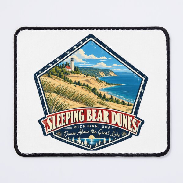 Item preview, Sleeping Bear Dunes Michigan USA Dunes Above The Great Lake National Lakeshore Travel Souvenir designed and sold by NightGlyph.