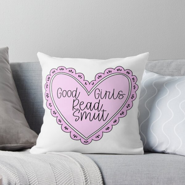 Item preview, Good Girls Read Smut Pink Heart Romance Reader Design designed and sold by FabledAdventures.