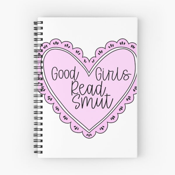 Item preview, Good Girls Read Smut Pink Heart Romance Reader Design designed and sold by FabledAdventures.