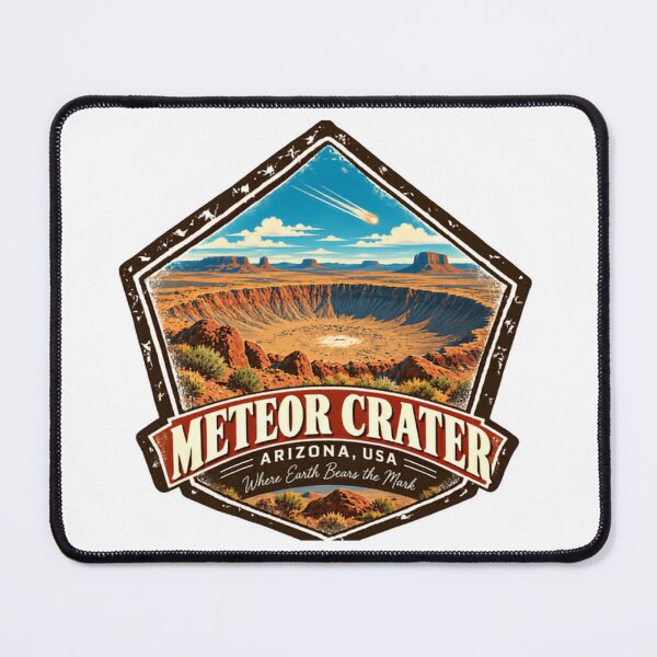 Artikelvorschau, Meteor Crater, Arizona, USA – Wo die Erde ihre Spuren hinterlässt – Reiseandenken – Geologische Sehenswürdigkeit entworfen und verkauft von NightGlyph.