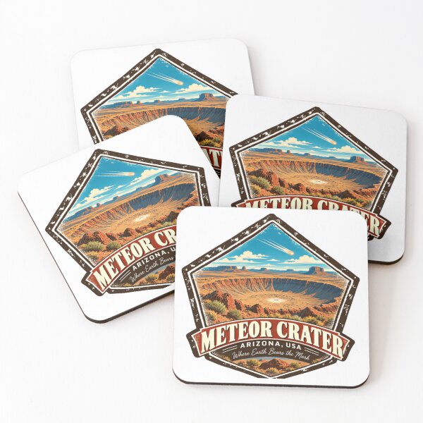 Item preview, Meteor Crater Arizona USA Where Earth Bears The Mark Travel Souvenir Geological Landmark designed and sold by NightGlyph.