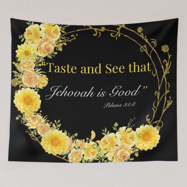 Item preview, Taste and see -yellow florals designed and sold by JWGiftsofMercy.