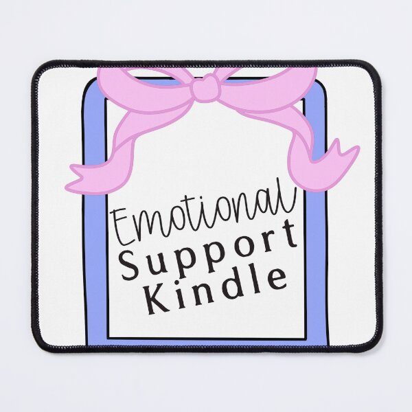 Item preview, Emotional Support Kindle Pink Bow E Reader Book Lover Design designed and sold by FabledAdventures.