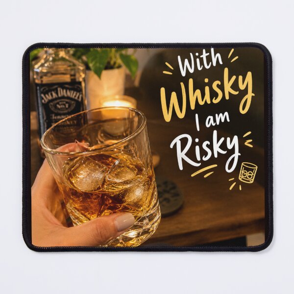 Item preview, With Whisky I Am Risky – For Whiskey Lover  designed and sold by Brain-on-Break.