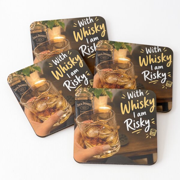 Item preview, With Whisky I Am Risky – For Whiskey Lover  designed and sold by Brain-on-Break.