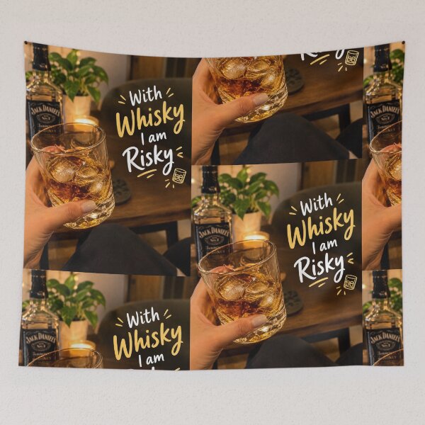 Item preview, With Whisky I Am Risky – For Whiskey Lover  designed and sold by Brain-on-Break.