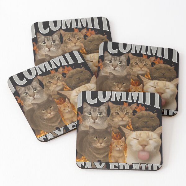Item preview, I Commit Tax Fraud Funny Cat Meme Bootleg designed and sold by RobertRegan.