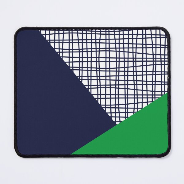 Item preview, Nordic Color Block in Kelly Green Navy Blue White designed and sold by Delinda Graphic Studio.