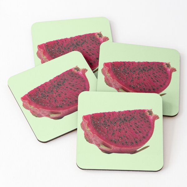 Item preview, Vibrant Red Dragon Fruit Wedge Illustration - Tropical Pitaya Art designed and sold by PetalsPaws.