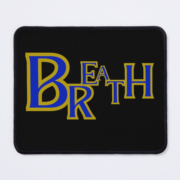 Item preview, BREATH Bold Blue and Gold Typography Design designed and sold by Detroja Typography.