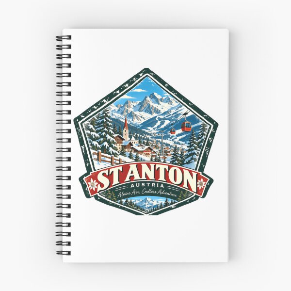 Item preview, St Anton Austria Alpine Air Endless Adventure Skiing Snowboarding Travel designed and sold by NightGlyph.