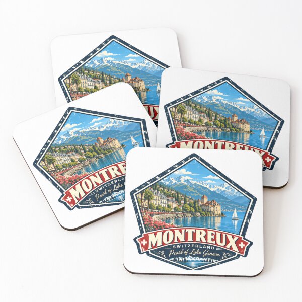 Artikelvorschau, Montreux, Schweiz – Perle des Genfersees – Schweizer Reise- und Touristenurlaub entworfen und verkauft von NightGlyph.