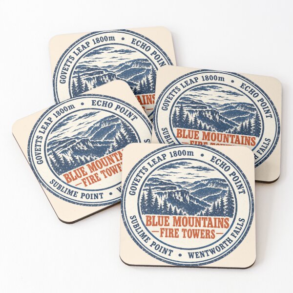 Item preview, Blue Mountains Fire Towers Badge Vintage Stamp NSW designed and sold by Yellowriversss.