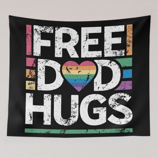 Item preview, Free Dad Hugs Gay Pride  designed and sold by Good-Mood-Goods.