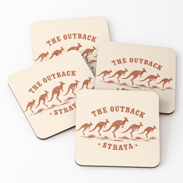 Item preview, Outback Straya Kangaroo Mob Retro Vintage Jump Art designed and sold by Yellowriversss.
