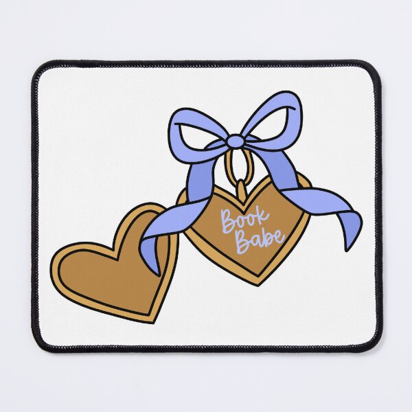 Item preview, Book Babe Gold Heart Locket Blue Bow Romantic Reader Design designed and sold by FabledAdventures.