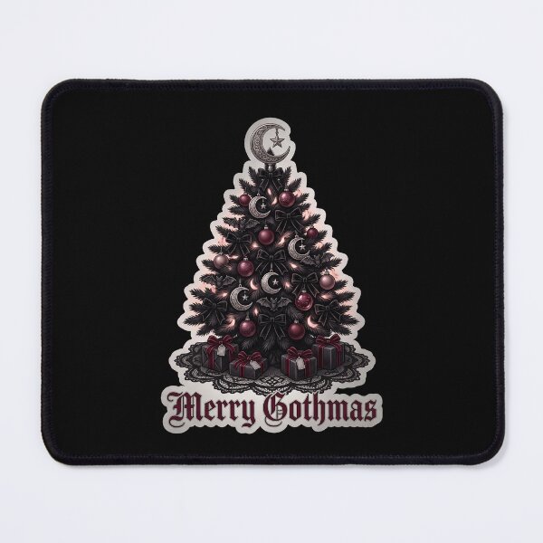Item preview, Merry Gothmas — Black Christmas Tree with Bows designed and sold by TheCalmEdit.