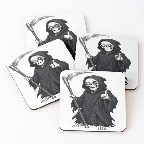 Item preview, Cool Grim Reaper Round Sunglasses Thumbs Up Scythe Skeleton T-Shirt designed and sold by Sushikidsntoddlers.