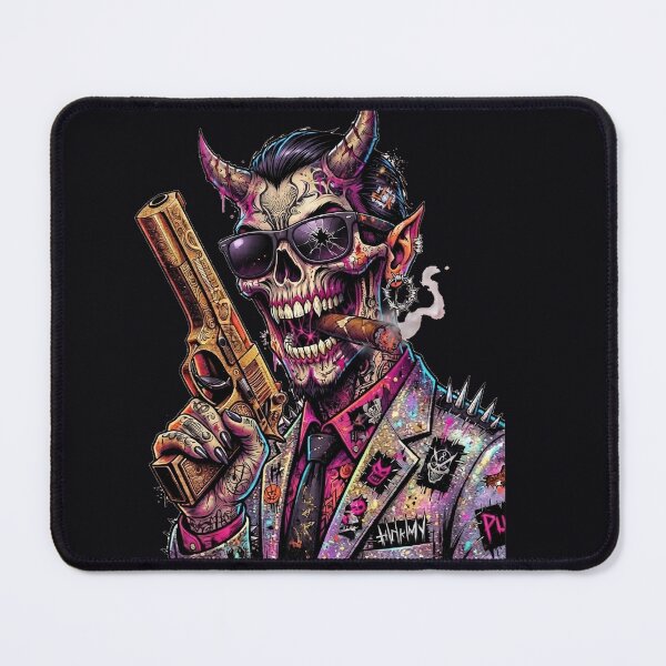 Item preview, Mafia Demon Gun Cigar Skull Suit designed and sold by Voodoo Store Paranormal Collections.