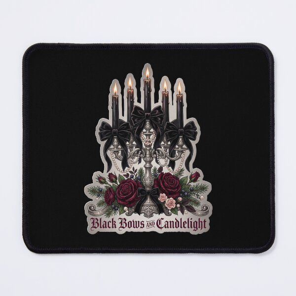 Item preview, Gothic Christmas Candles — Black Bows Coquette designed and sold by TheCalmEdit.