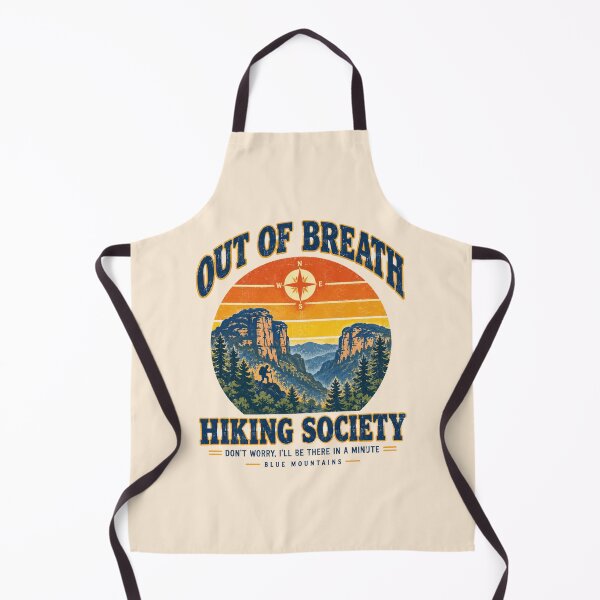 Item preview, Blue Mountains Hiking Society Retro Sunset Compass designed and sold by Yellowriversss.